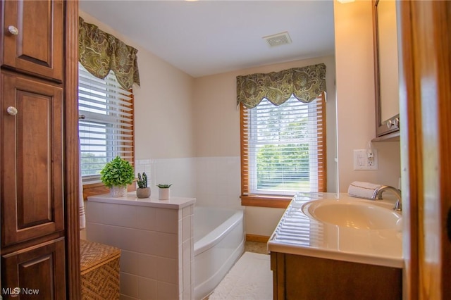 51300 Wegee Rd, Bellaire, OH 43906 - full bathroom with a garden tub and vanity