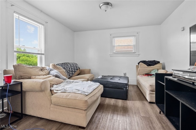 14520 Bayes Ave, Lakewood, OH 44107 - living room featuring wood finished floors and healthy amount of natural light