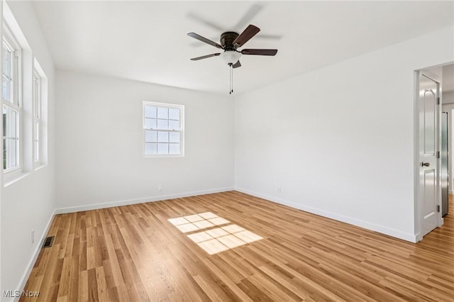 178 Lindsey Rd, Munroe Falls, OH 44262 - spare room with light wood-style floors, baseboards, and a ceiling fan