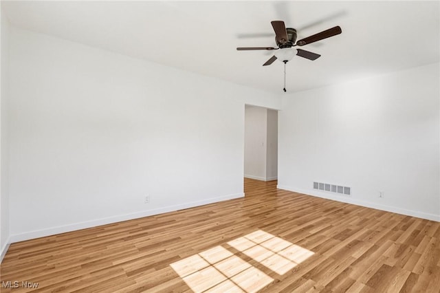 178 Lindsey Rd, Munroe Falls, OH 44262 - spare room with light wood-type flooring, baseboards, and ceiling fan