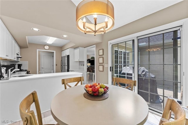 10378 N Pond Ln N Unit 2, Twinsburg, OH 44087 - dining room with recessed lighting and a chandelier