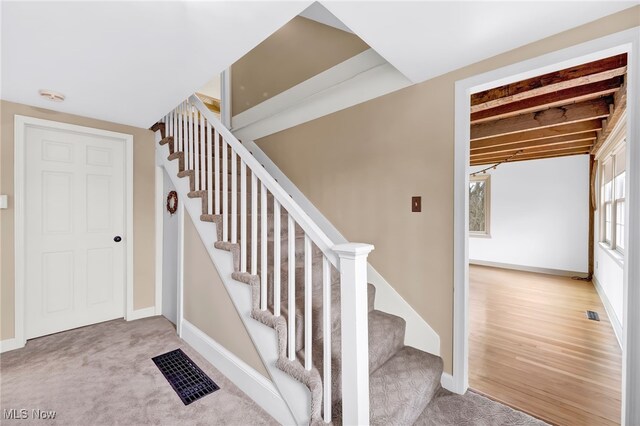 23789 Snell Rd, Columbia Station, OH 44028 - stairway featuring baseboards
