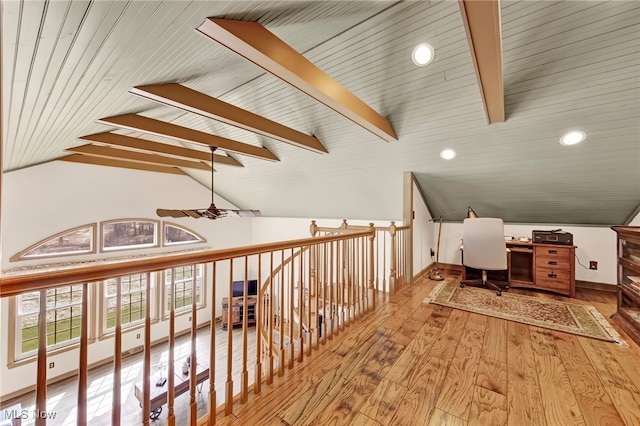 23789 Snell Rd, Columbia Station, OH 44028 - corridor with recessed lighting, light wood finished floors, and baseboards