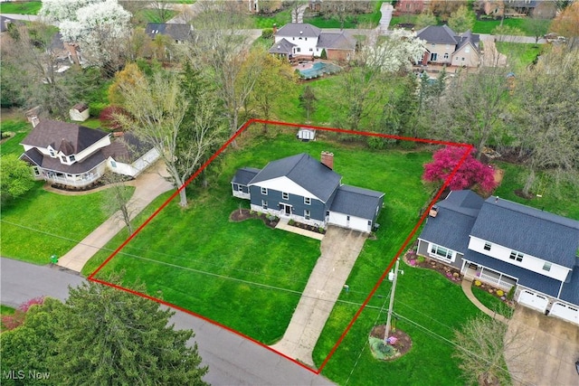 5433 Fleetwood Ave NW, Canton, OH 44718 - aerial view of residential area featuring property parcel outlined