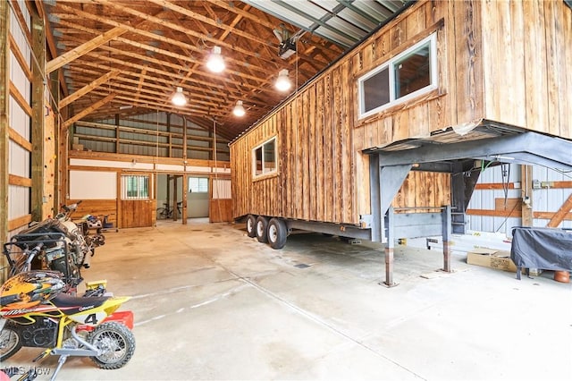 5968 Winchell Rd, Hiram, OH 44234 - garage with wood walls