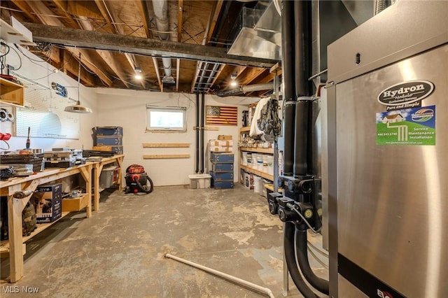 6268 Summers Rd, Windsor, OH 44099 - basement featuring a workshop area