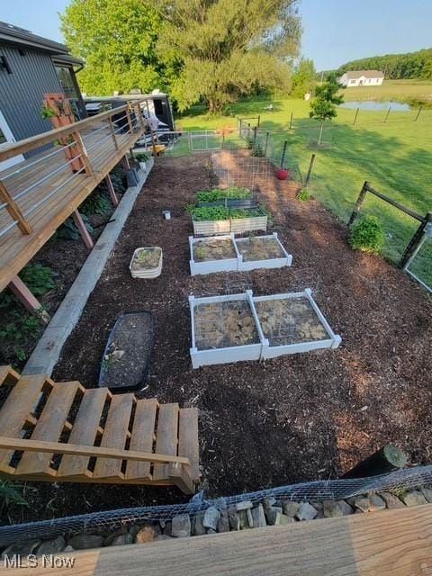 6268 Summers Rd, Windsor, OH 44099 - view of yard featuring a garden and a water view