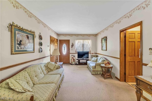 3622 Valacamp Ave SE, Warren, OH 44484 - living area with light colored carpet and baseboards