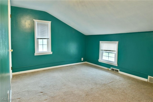895 Elmwood Dr, Hubbard, OH 44425 - additional living space with lofted ceiling, carpet flooring, and baseboards