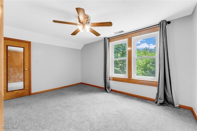 10790 Good Hope Pike, Jane Lew, WV 26378 - bonus room featuring baseboards, carpet flooring, vaulted ceiling, and a ceiling fan