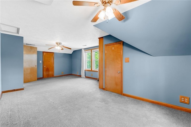 10790 Good Hope Pike, Jane Lew, WV 26378 - bonus room with a ceiling fan, baseboards, carpet floors, lofted ceiling, and attic access