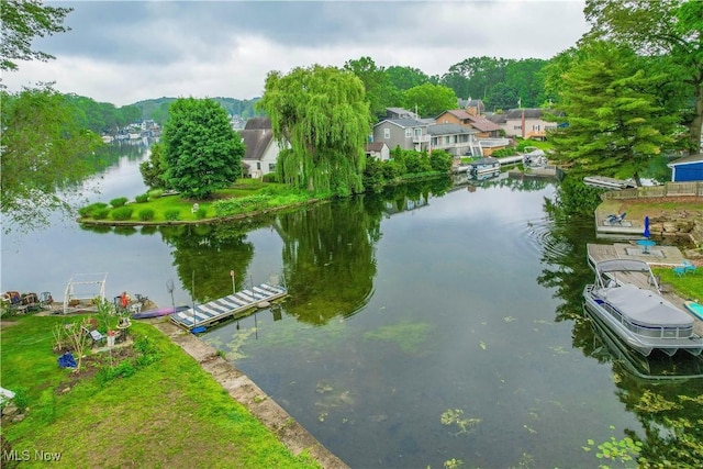 680 Isle View Dr, Akron, OH 44319 - water view featuring a boat dock