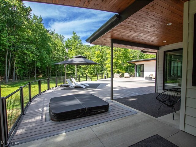 4385 Good Rd, Seville, OH 44273 - view of patio featuring view of scattered trees and a deck
