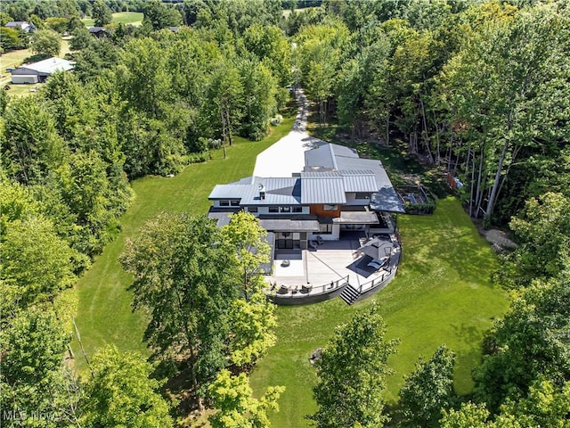 4385 Good Rd, Seville, OH 44273 - aerial view of property and surrounding area with a heavily wooded area