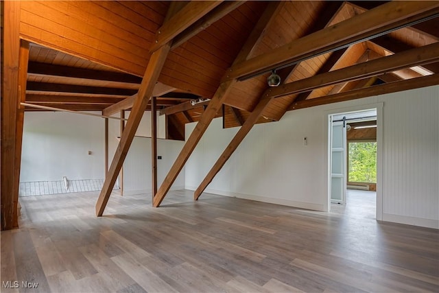 6226 Mayburn Barclay Rd, Kinsman, OH 44428 - unfurnished room with wooden ceiling and wood finished floors