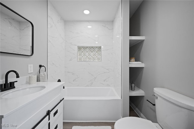 3609 Antisdale Ave, Cleveland Heights, OH 44118 - full bathroom with toilet, vanity, and shower / bath combination