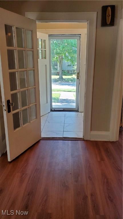 1901 Parkway Dr, Cleveland Heights, OH 44118 - doorway featuring wood finished floors and baseboards