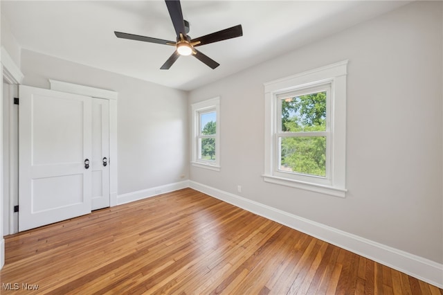 3020 E Derbyshire Rd, Cleveland Heights, OH 44118 - unfurnished room featuring baseboards, light wood-type flooring, and ceiling fan