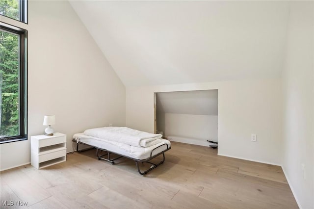 7090 Country Ln, Chagrin Falls, OH 44023 - bedroom with vaulted ceiling and wood finished floors