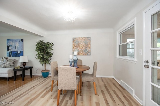 3762 Covington Rd, South Euclid, OH 44121 - dining room featuring light wood-type flooring and baseboards