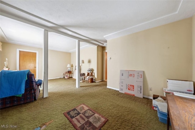 7100 Barton Rd, North Olmsted, OH 44070 - rec room with carpet floors and baseboards
