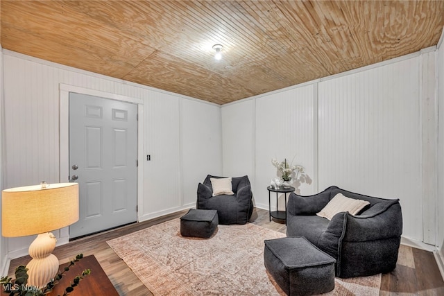 225 E Bergey St, Wadsworth, OH 44281 - sitting room featuring wood ceiling and wood finished floors