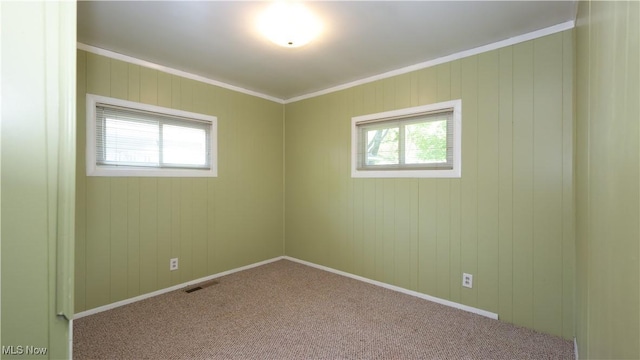 3221 Greenfield St NW, Warren, OH 44485 - carpeted spare room featuring plenty of natural light and ornamental molding