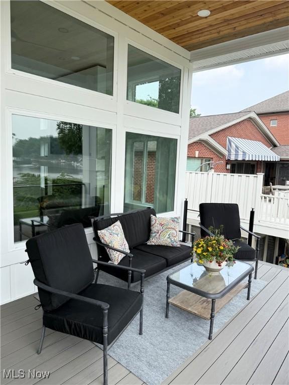 5771 E Blvd NW, Canton, OH 44718 - wooden terrace with outdoor lounge area