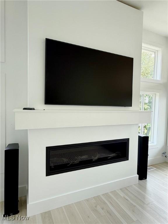5771 E Blvd NW, Canton, OH 44718 - detailed view of a glass covered fireplace and wood finished floors