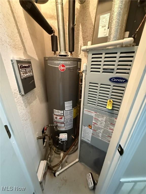 5645 Clingan Rd Unit 2D, Struthers, OH 44471 - utilities with gas water heater and heating unit