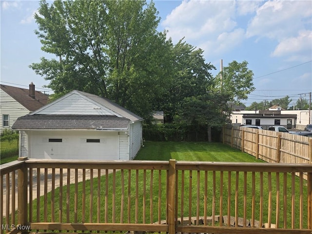 22061 Miller Ave, Euclid, OH 44119 - view of yard featuring an outdoor structure and a deck