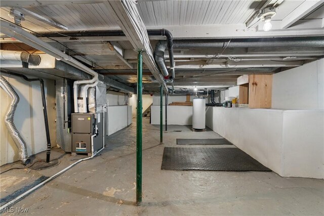 365 Stephens Rd, Akron, OH 44312 - unfinished basement with heating unit and water heater