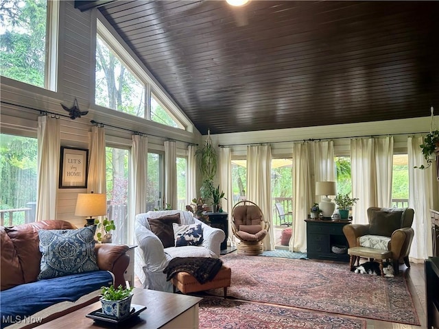 586 Columbia Rd, Valley City, OH 44280 - sunroom with healthy amount of natural light and high vaulted ceiling