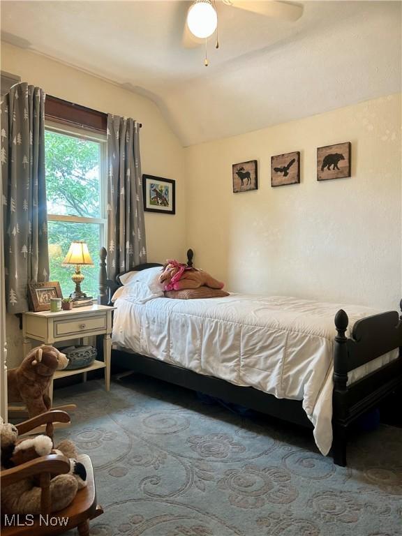 586 Columbia Rd, Valley City, OH 44280 - bedroom with vaulted ceiling and carpet