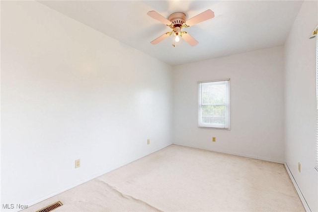9031 State Route 213, Toronto, OH 43964 - spare room with light carpet and a ceiling fan