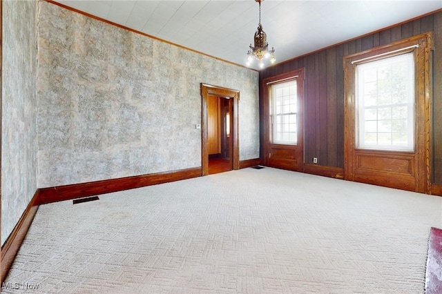 9031 State Route 213, Toronto, OH 43964 - carpeted spare room with ornamental molding and baseboards
