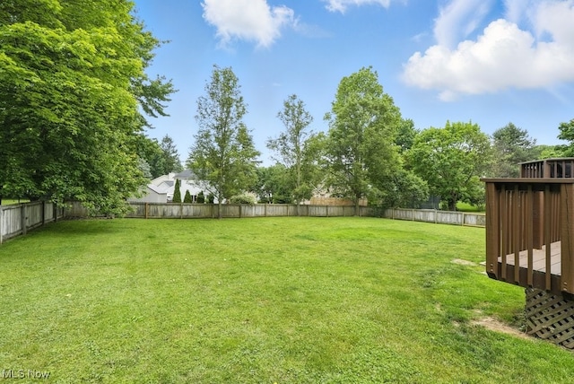 3385 Marsh Rd, Stow, OH 44224 - view of yard with a deck