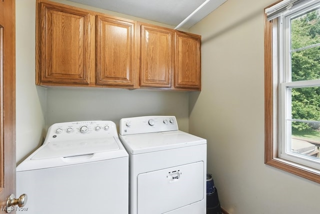 3385 Marsh Rd, Stow, OH 44224 - laundry room featuring separate washer and dryer and cabinet space