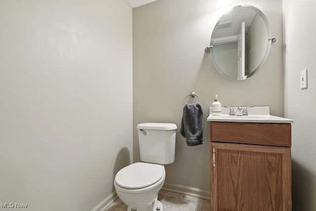 3385 Marsh Rd, Stow, OH 44224 - half bath featuring baseboards, vanity, toilet, and tile patterned floors