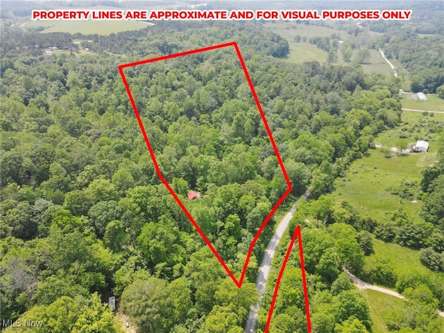 0 Sugargrove Rd, Chandlersville, OH 43727 - aerial view of property's location with a forest and property parcel outlined