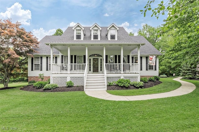 4255 River Rd, Perry, OH 44081 - view of front of property with a porch, a front yard, and a shingled roof