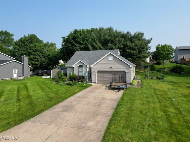 6647 Avalon St NW, Canton, OH 44708 - single story home with an attached garage, a front lawn, and driveway
