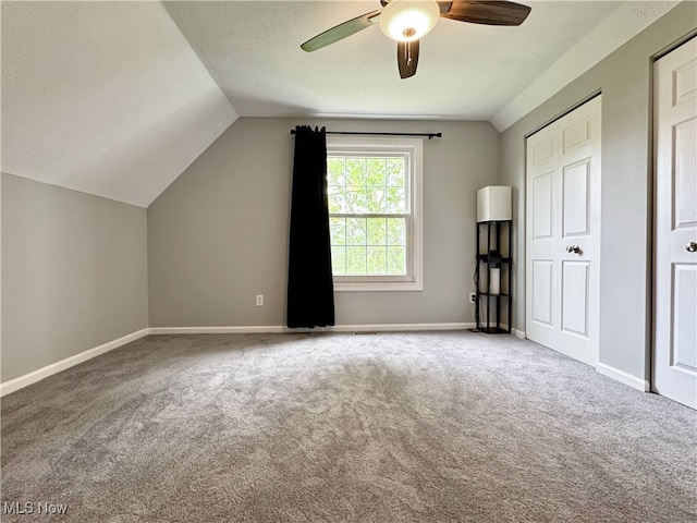 3430 E Prescott Cir, Cuyahoga Falls, OH 44223 - bonus room with carpet flooring, a ceiling fan, lofted ceiling, and baseboards