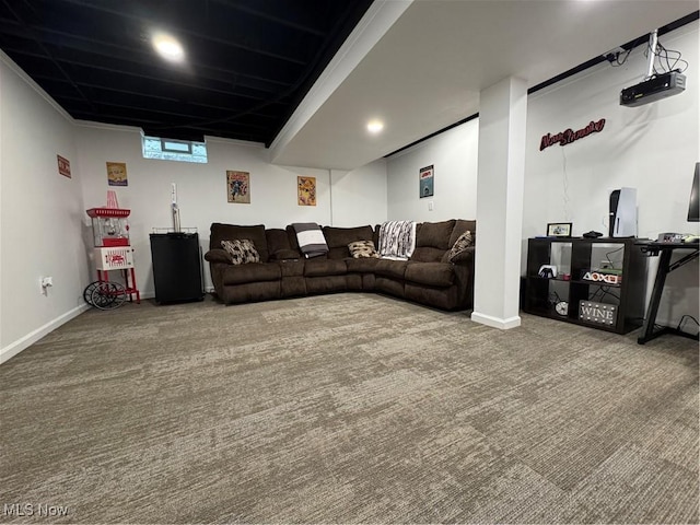 1470 Butterfield Cir, Niles, OH 44446 - carpeted living room with baseboards