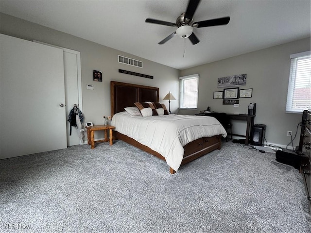 1470 Butterfield Cir, Niles, OH 44446 - bedroom with carpet and a ceiling fan