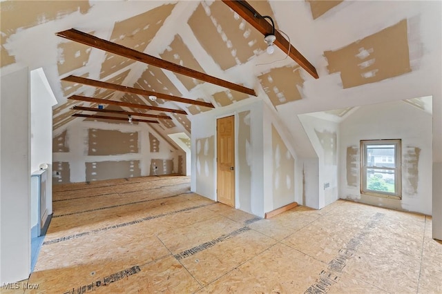 97 Overlook Blvd, Struthers, OH 44471 - bonus room featuring beamed ceiling and high vaulted ceiling