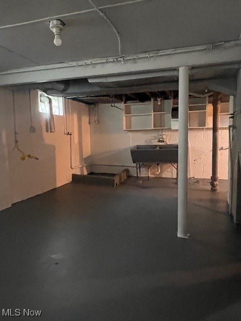 296 Sanderson Ave, Campbell, OH 44405 - below grade area featuring a sink