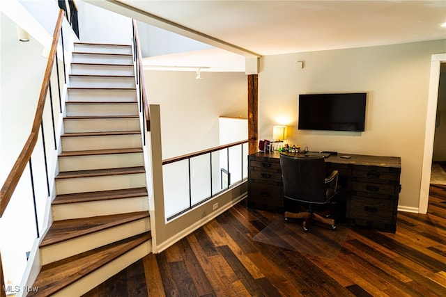 2337 W 11th St Unit 6, Cleveland, OH 44113 - office area with dark wood-style floors
