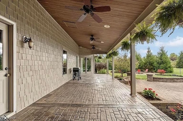 8320 Westfield Rd, Seville, OH 44273 - view of patio / terrace featuring ceiling fan