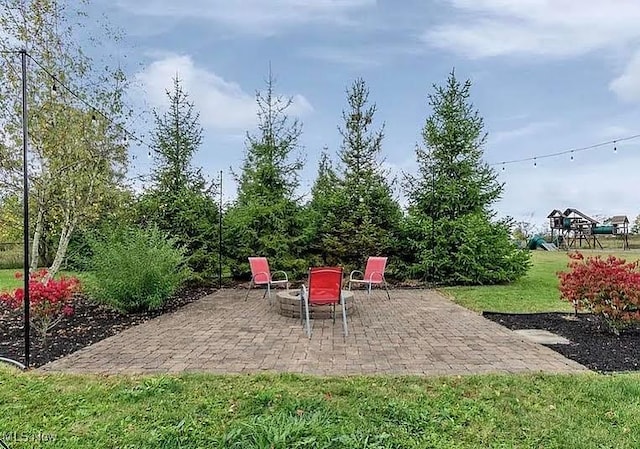 8320 Westfield Rd, Seville, OH 44273 - view of patio with a playground